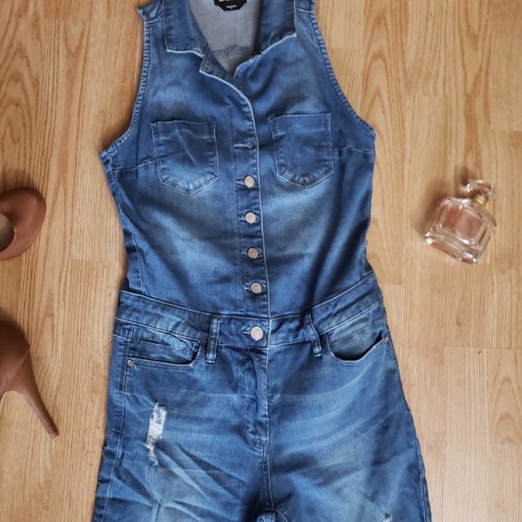 Bebe denim jumpsuit - Picture 8 of 11